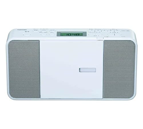東芝 CDラジオ TY-C251(W) コンパクト スリム ボディー 縦型 ワイドFM 対応 外形寸法 280×149×63mm 質量 約1.2kg