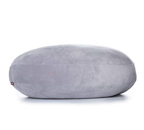 JEMAジェマ 抱き枕 マシュマロ ラウンドクッション もちもちクッション もっちり なめらか 丸型 直径40cm グレー