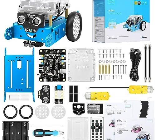 Makeblock mBot プログラミング ロボット おもちゃ キット STEM 知育玩具 Scratch Arduino 初心者向けロボット工学 電子工学 コーディング プログラミング 勉強 子どものギフト
