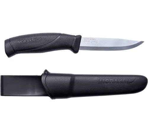モーラナイフ (Morakniv) コンパニオン ステンレス ブラック 刃厚2.5mm アウトドアナイフ キャンプナイフ Black