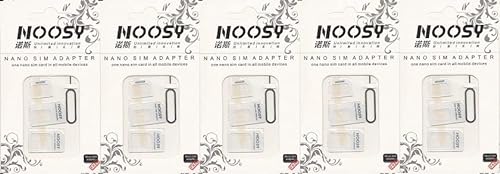 Nano SIM MicroSIM 変換アダプタ 3点セット ホワイト For iPhone 5 4S 4 ナノシム→SIMカードorMicroSIM MicroSIM→SIMカード (5枚)