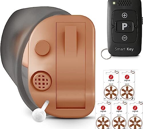 ONKYO オンキョー デジタル耳あな型補聴器OHS-D31 音量調節リモコン付 電池5パック付 PR-41 軽度〜中等度難聴 (右耳用)