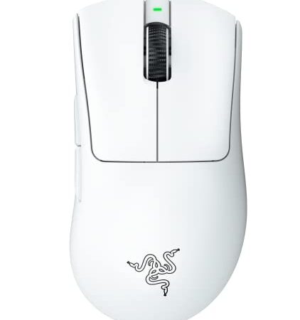 Razer レイザー DeathAdder V3 Pro White ゲーミングマウス ワイヤレス 無線 64gの超軽量 進化したエルゴノミック形状 最高クラスの精度のFocus Pro 30K オプティカルセンサー 第 3 世代オプティカルマウススイッチ HyperSpeed Wireless 90時間のバッテリー連続使用が可能 デスアーダーブイスリープロ 【日本正規代理店保証品】