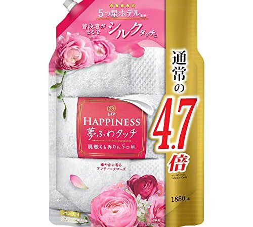 レノア ハピネス 夢ふわタッチ 柔軟剤 アンティークローズ 詰め替え 1,880mL[大容量]