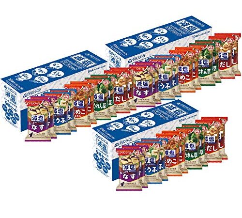 【セット商品】アマノフーズ 減塩いつものおみそ汁 5種30食セット(減塩いつものおみそ汁 5種セット10食 3個)