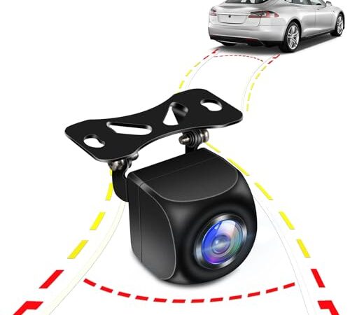 【新版リバーシング専用設計】AHD 720Pバックカメラ リアカメラ 【車体の移動軌跡表示 可変反転ガイドライン】バックカメラ 170°超広角 バク カメラ HD画質 100万画素 超暗視機能 リアカメラ RCA接続 超小型車載カメラ 自動調光技術 IP69K防水防塵 自動車、トラック、バンなど、12～24V型対応 取付簡単 日本語取扱説明書