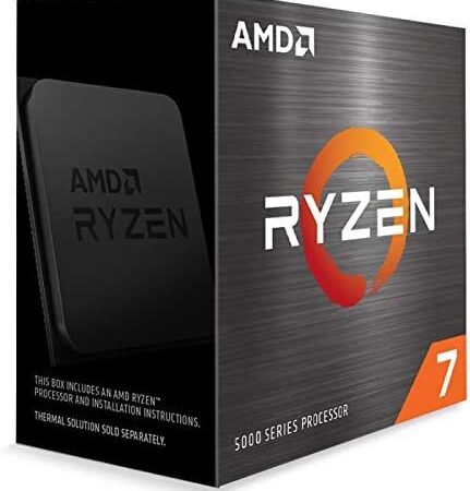 AMD Ryzen 7 5700X without cooler 3.4GHz 8コア / 16スレッド 36MB 65W 100-100000926WOF 三年保証 [並行輸入品]