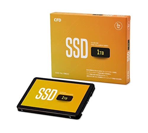 CFD MGAX シリーズ SATA接続 2.5型 SSD (1TB) 3D NAND TLC採用 (読み取り最大530MB/S) SATAIII 6Gbps 2.5 インチ 内蔵SSD1TB CSSD-S6L1TMGAX 国内メーカー