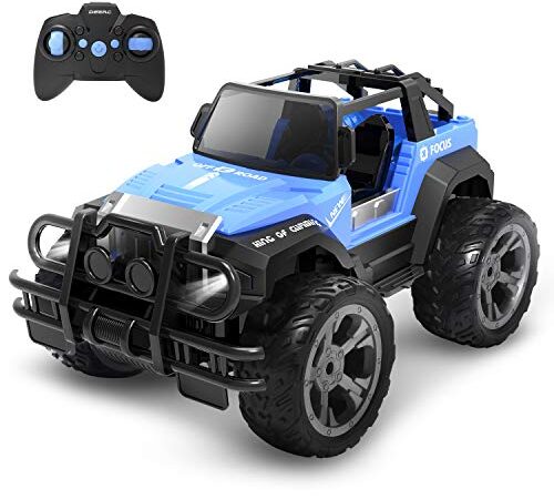 DEERC ラジコンカー こども向け オフロード ジープ 充電式バッテリー RCカー 1/18 操作時間80分 2.4GHz リモコンカー 子供向け おもちゃ クリスマス プレゼント 子供 男の子 小学生 中学生 贈り物 DE42