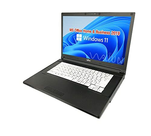 【整備済み品】富士通 ノートPC A577/15.6型フルHD/Win 11 Pro/MS Office H&B 2019/Core i5-7200U/wajunのWIFI/Bluetooth/HDMI/DVD-RW/16GB/512GB SSD