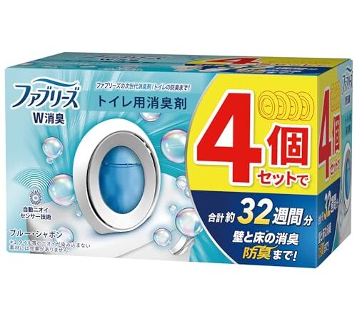 ファブリーズ 消臭芳香剤 W消臭 トイレ用 ブルー・シャボン 6.3mLｘ4個