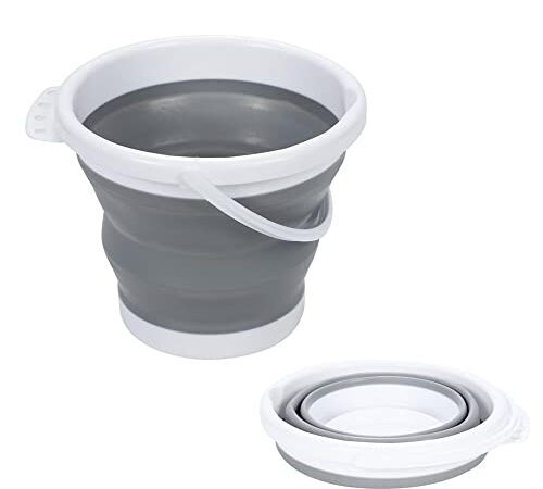 yuusaki 折りたたみバケツ 洗車 バケツ 釣り バケツ 折りたたみ キャンプ アウトド 3L/5L/10L コンパクト収納 省スペース ソフトバケツ 掃除 洗車 多機能 便利 (Sサイズ ３L)
