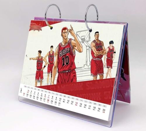 スラムダンク カレンダー 2024年 卓上カレンダー 桜木花道 流川楓 赤木剛憲 三井寿 カレンダー スケジュール 両面プリント 人気 グッズ 装飾 事務用品 家 オフィス用品 卒業記念品 学生 クリスマス 新年 お正月 誕生日 プレゼント 非公式