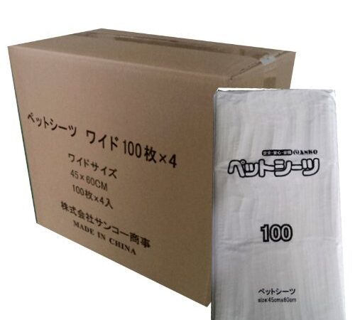 サンコー商事 ペットシーツ・トイレシートワイドサイズ400枚(100枚×4個)