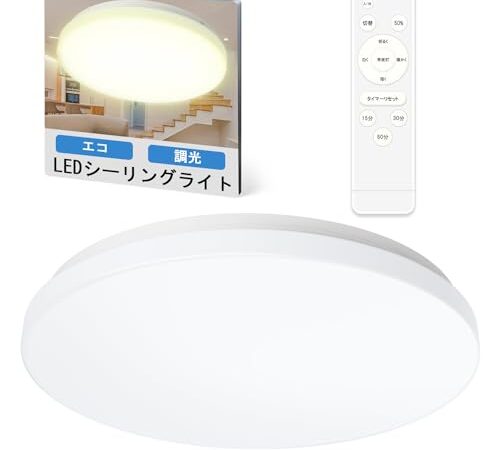 【2023年モデル LEDシーリングライト】 30W 3600lm 6-10畳 調色/調光タイプ 昼光色 電球色 リモコン付き 常夜灯モード メモリ機能 15分/30分/60分スリープタイマー 玄関 寝室 和室 台所 洗面所 天井照明