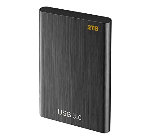 WKWW超高速外付けハードディスクUSB3.0 ポータブル静音ＨＤＤ 電源不要 2.5インチハードディスク コンピューターのストレージ拡張 簡単操作-D2TB